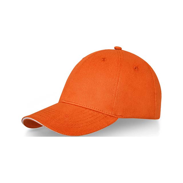 Darton 6 panel sandwich cap - orange