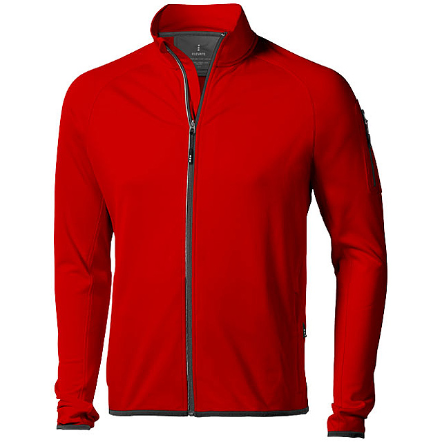 Mani men's performance full zip fleece jacket - red