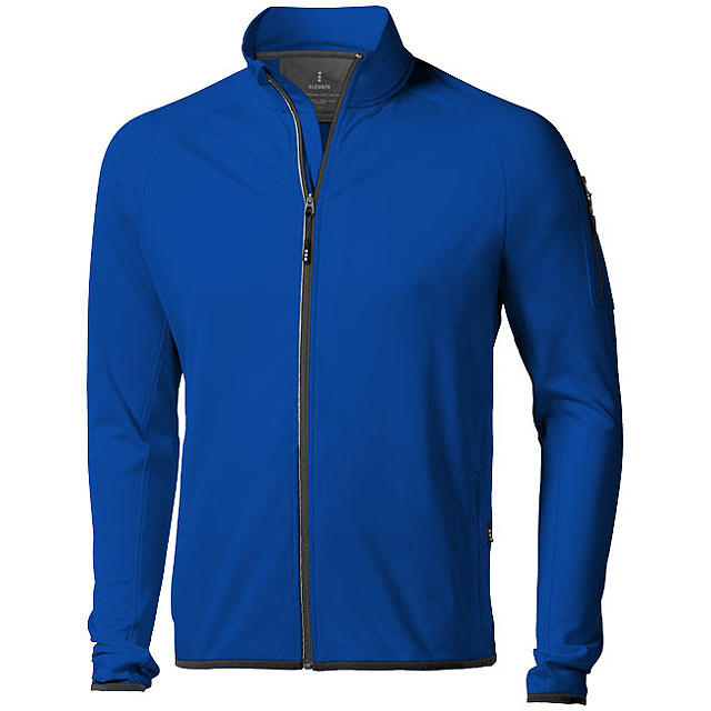 Mani men's performance full zip fleece jacket - blue