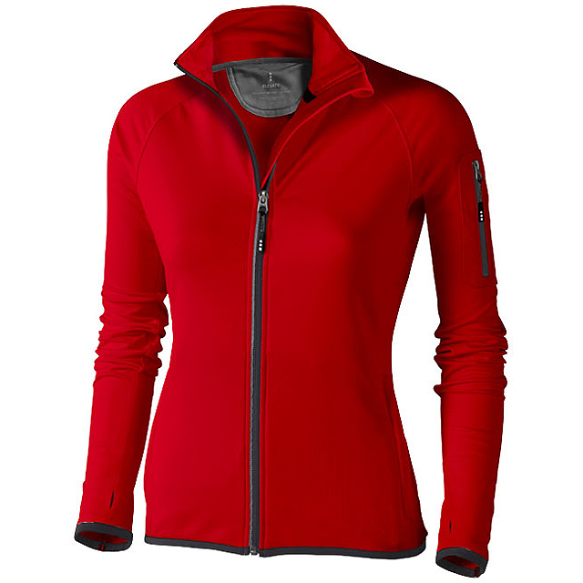 Dámská bunda Mani z materiálu power fleece se zipem v celé délce - červená