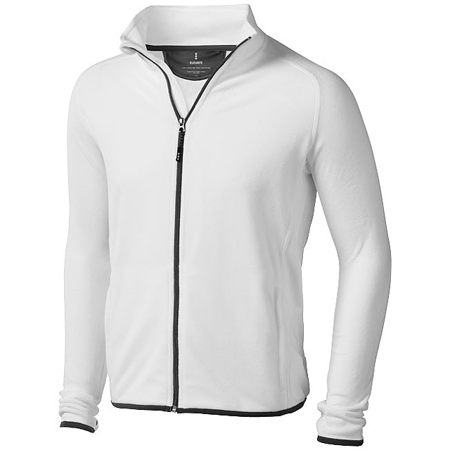Brossard men's full zip fleece jacket - white