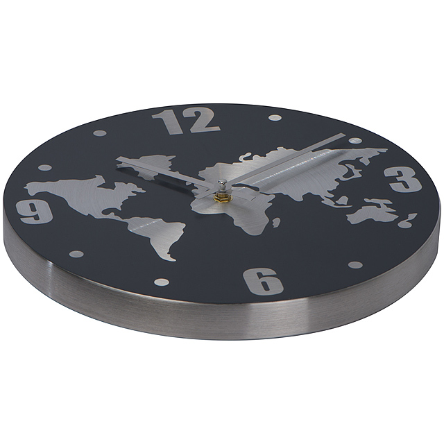 Aluminium wall clock - grey