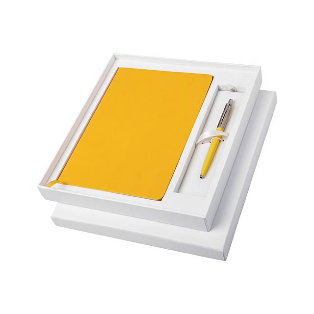 Classic Notizbuch und Parker Stift-Geschenkset - Weiß 