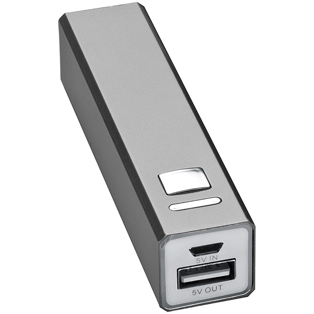 Metal power bank - grey