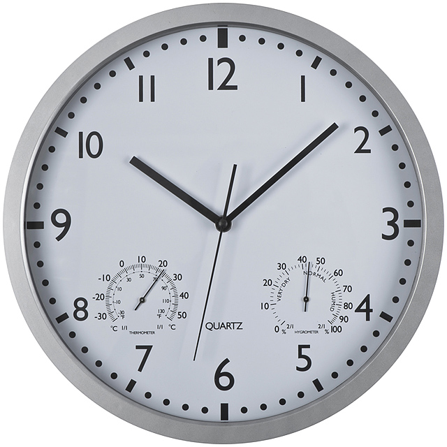 Wall clock, white display - white