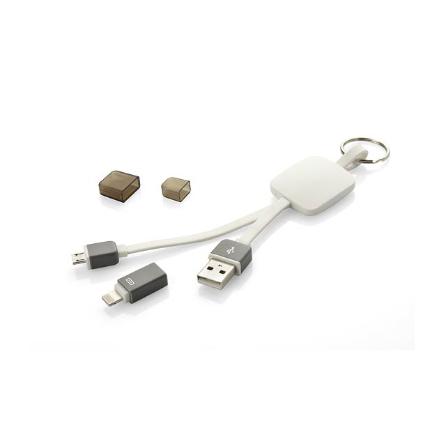 USB kabel 2 v 1 MOBEE - bílá