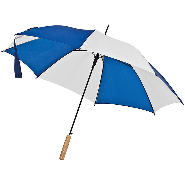 Deštník s dřevěným držadlem - modrá