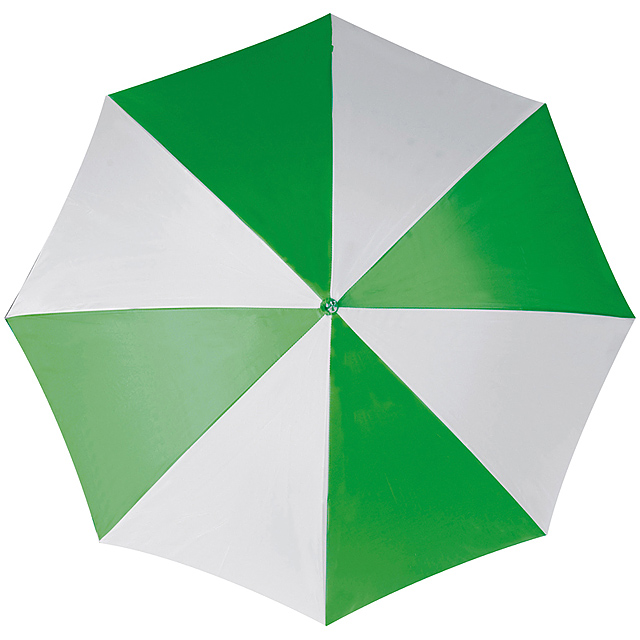 Dáždnik s dreveným držadlom - zelená