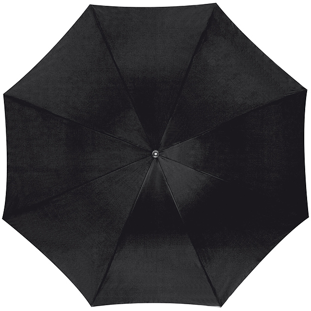 Dáždnik s dreveným držadlom - čierna