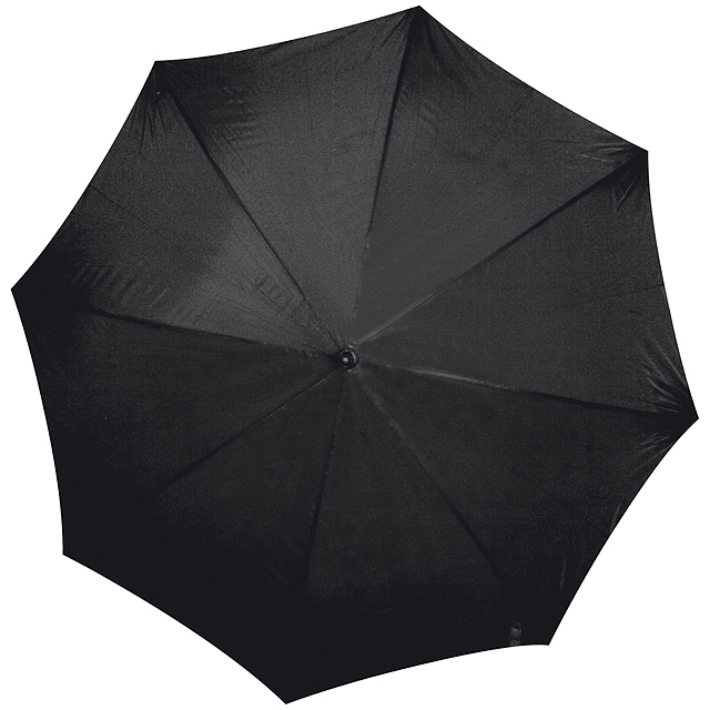 Dáždnik s dreveným držadlom - čierna