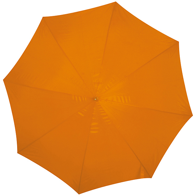 Dáždnik s dreveným držadlom - oranžová