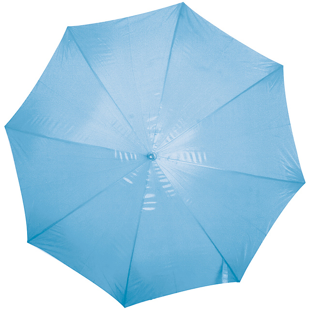 Dáždnik s dreveným držadlom - nebesky modrá