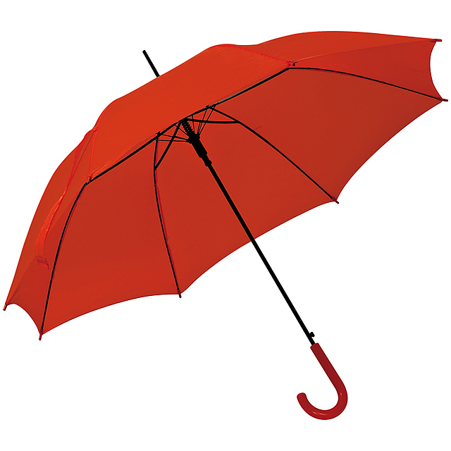 Dáždnik s plastovým držadlom - červená