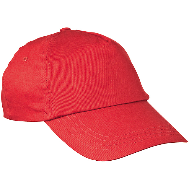 Bavlněná kšiltová čepice - červená
