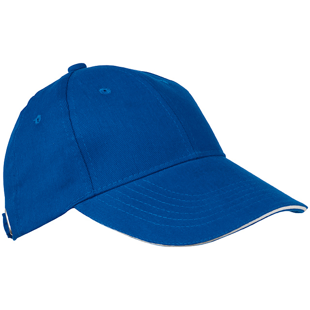 6 Panel Sandwich-Baseball-Cap - blau