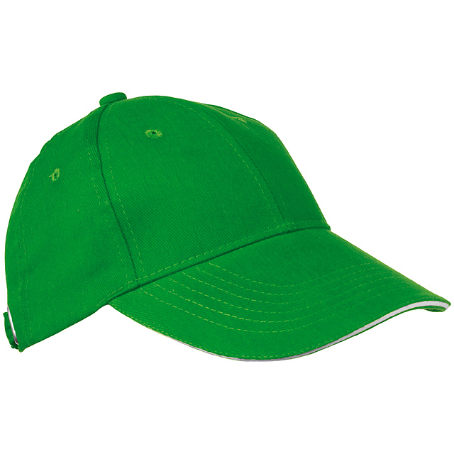 6-panel sandwich baseball cap - green