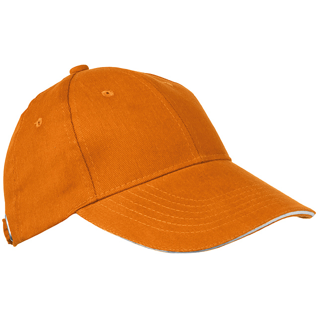 6 Panel Sandwich-Baseball-Cap - Orange