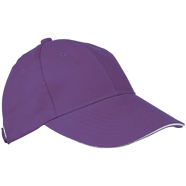 6 Panel Sandwich-Baseball-Cap - Violett