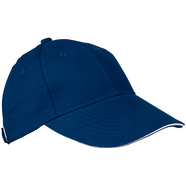 6 Panel Sandwich-Baseball-Cap - blau