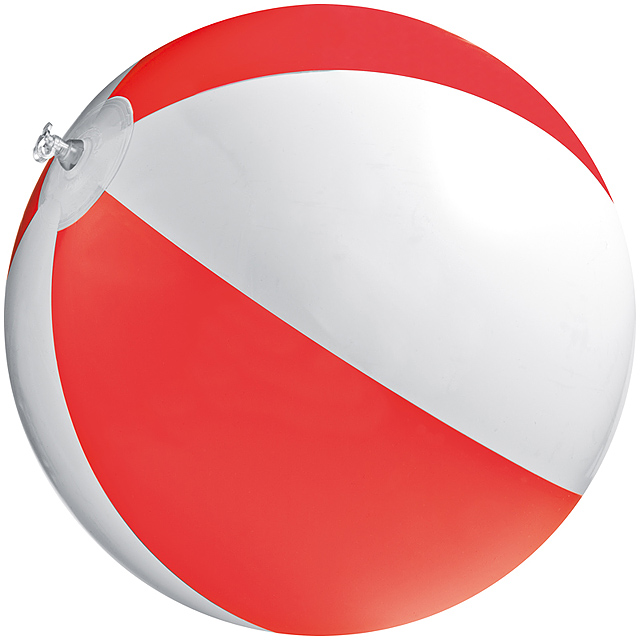 Bicoloured beach ball - red