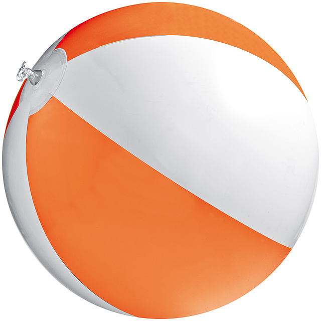 PVC nafukovacia plážová lopta - oranžová