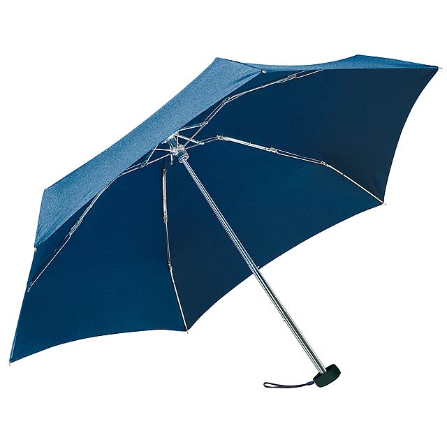 Hliníkový mini skládací deštník POCKET - modrá