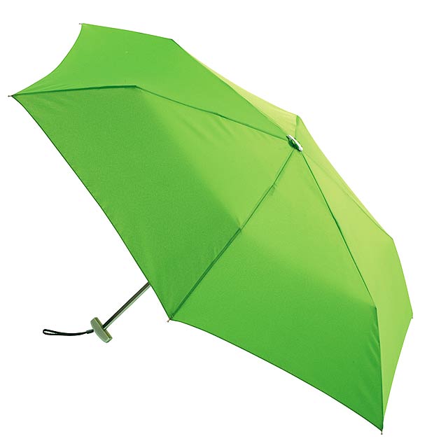 Super tenký mini skládací deštník FLAT - citrónová - limetková