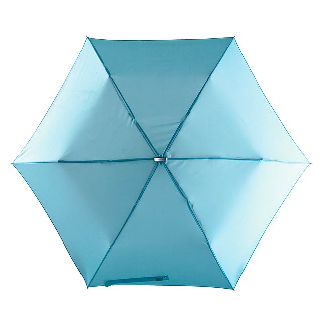 Super tenký mini skládací deštník FLAT - nebesky modrá
