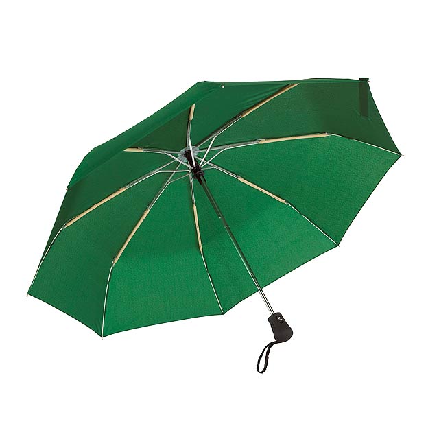 Automatický open/close, větrudodolný skládací deštník BORA - zelená