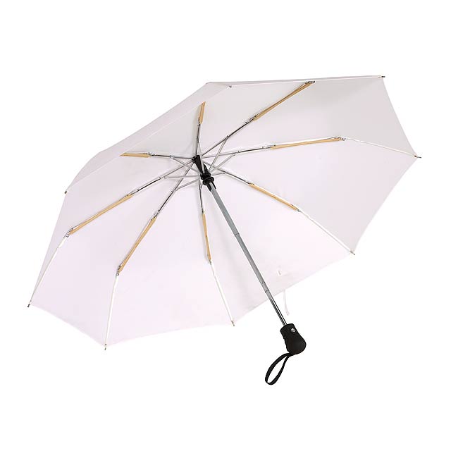 Automatický open/close, větrudodolný skládací deštník BORA - biela