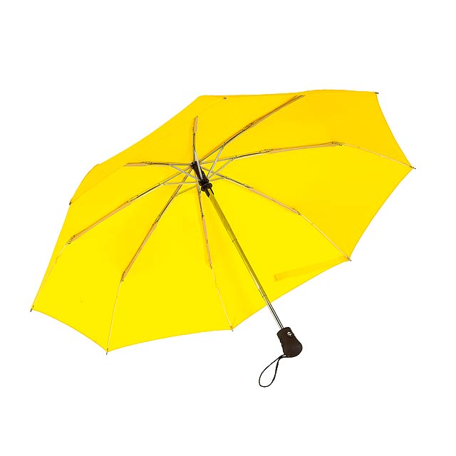 Automatický open/close, větrudodolný skládací deštník BORA - žlutá