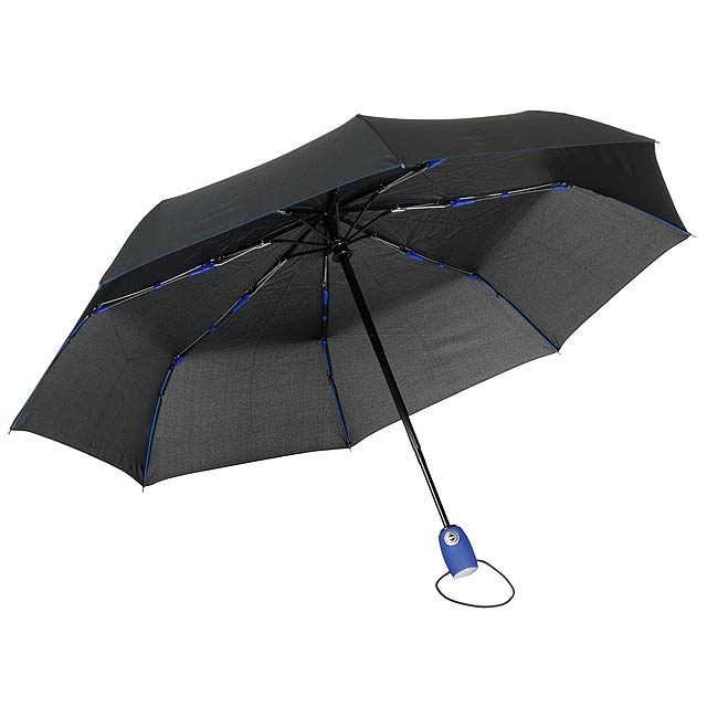 Plne automatický vetruvzdorný vreckový dáždnik Streetlife - modrá