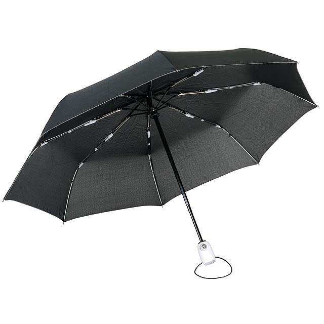 Plne automatický vetruvzdorný vreckový dáždnik Streetlife - biela