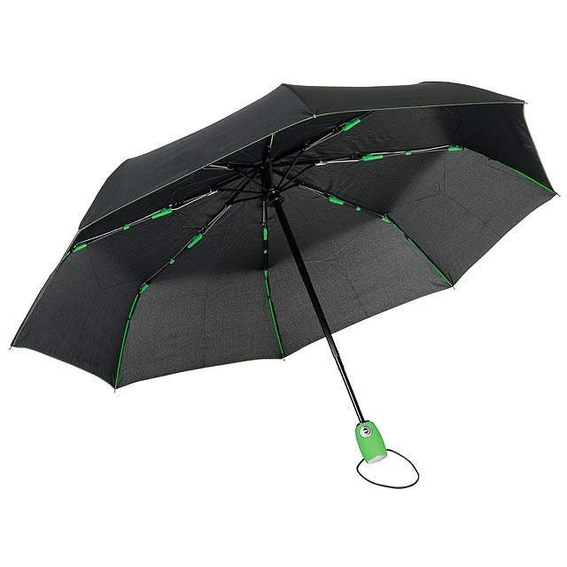 Plne automatický vetruvzdorný vreckový dáždnik Streetlife - zelená