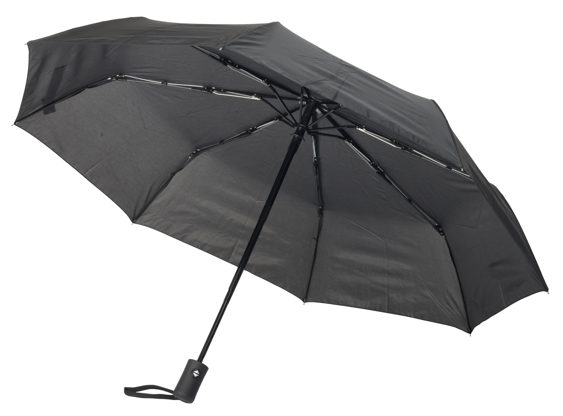 Vollautomatischer Windproof-Taschenschirm PLOPP - schwarz