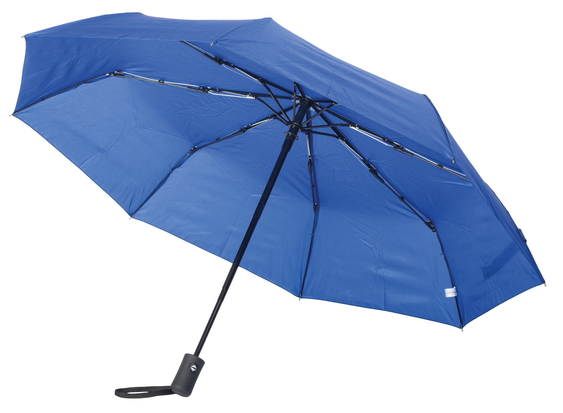 Automatický open/close větruvzdorný skládací polyesterový deštník PLOPP  - modrá - foto