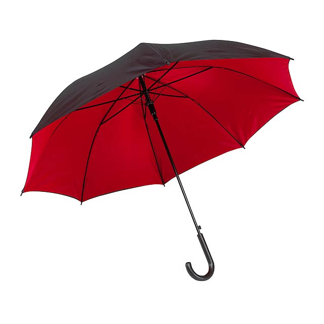 Automatický holový deštník  DOUBLY - červená