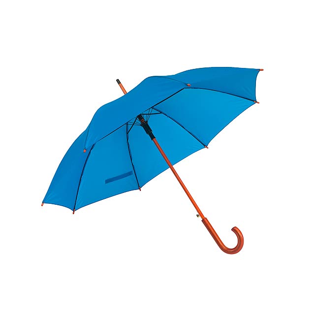Automatický dřevěný holový deštník  TANGO - kráľovsky modrá
