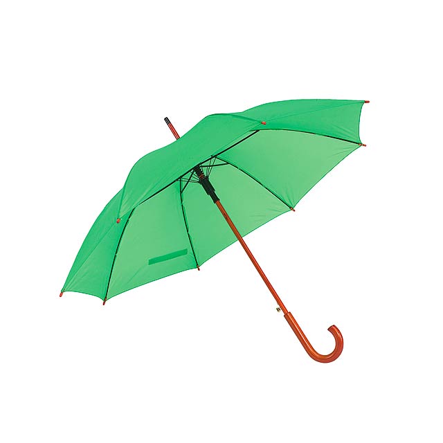 Automatický dřevěný holový deštník  TANGO - citrónová - limetková