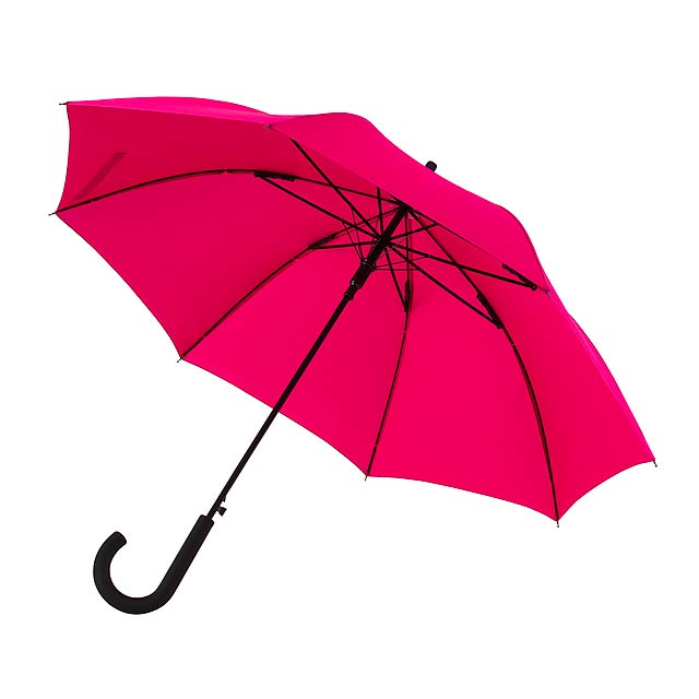 Automatický dvětruodolný holový deštník WIND - fuchsiová (tm. růžová)