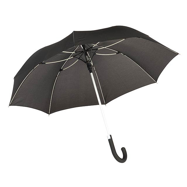Automatic stick umbrella CANCAN - white/black