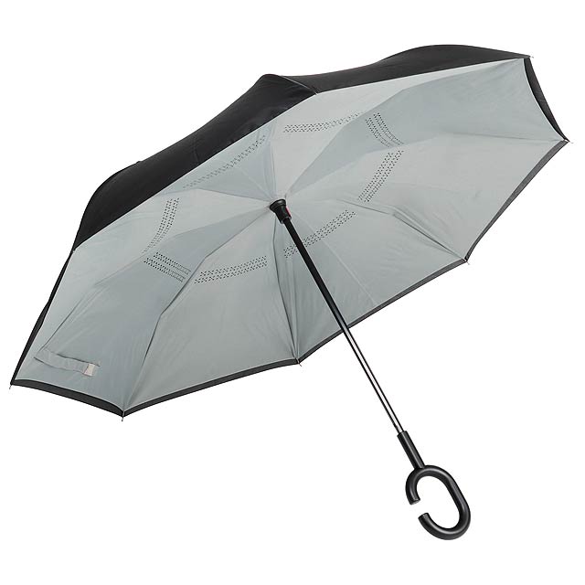 Stick umbrella FLIPPED - grey