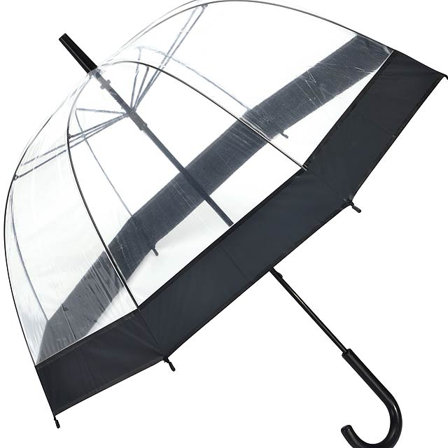 Dome Umbrella Honeymoon transp./black - black