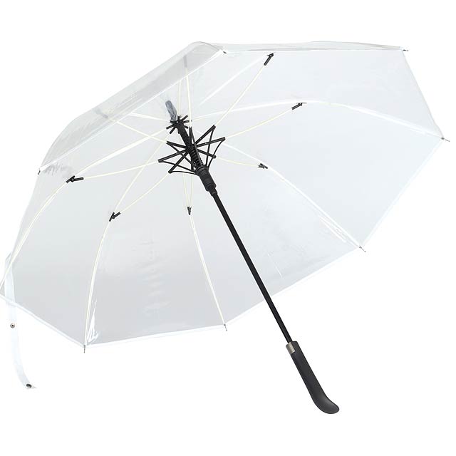 Autom.Stick Umbrella VIP tranpar./white - white