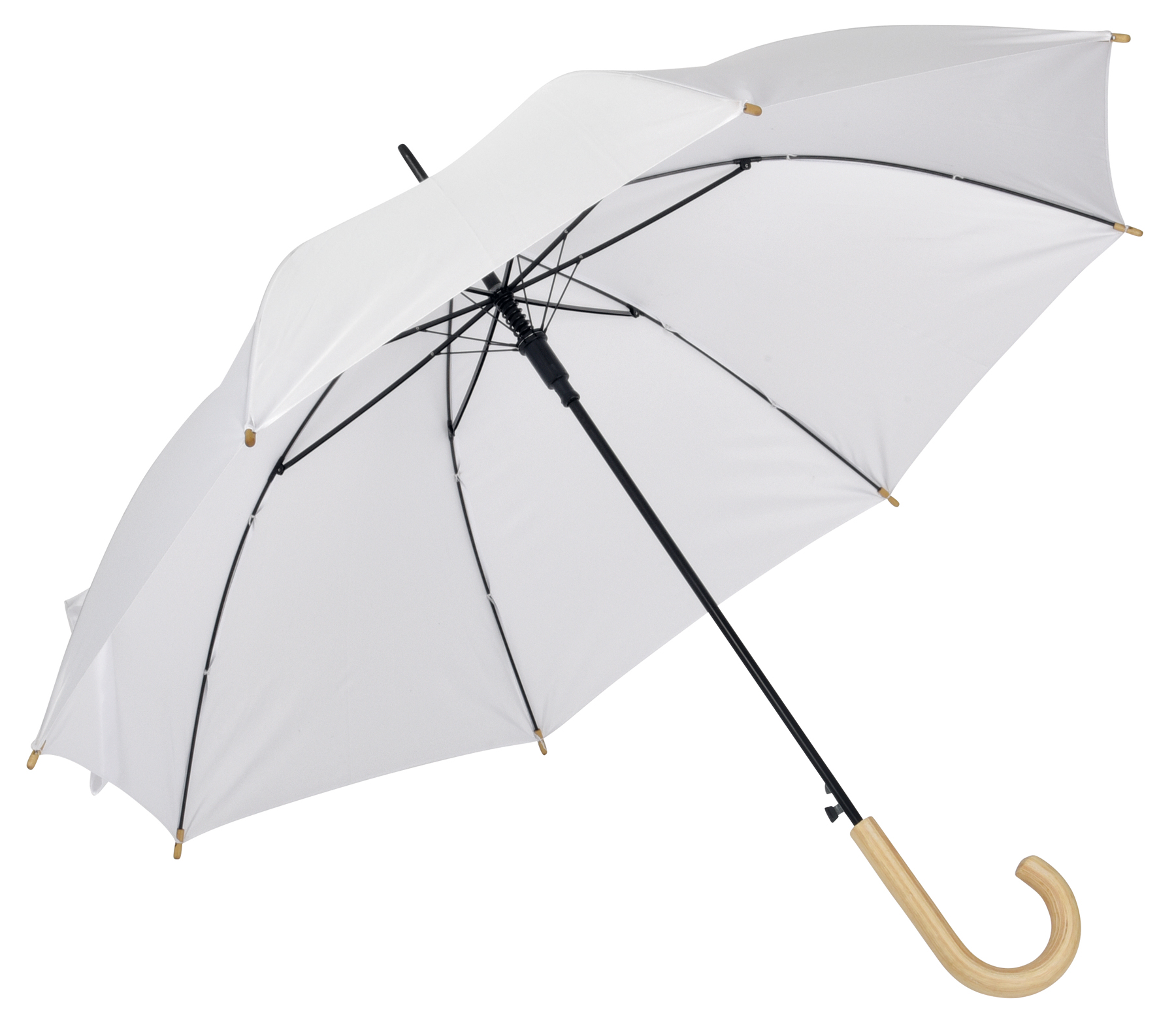 Automatický dřevěný deštník LIPSI - biela