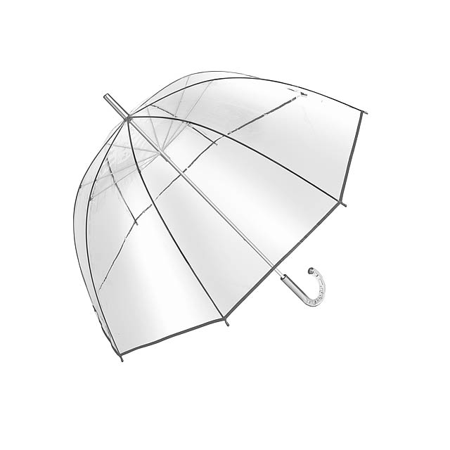 Transparentní deštník BELLEVUE - strieborná