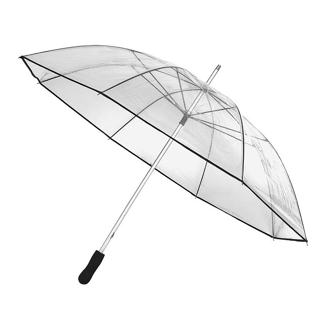 Big transparent aluminium stick umbrella OBSERVER - transparent