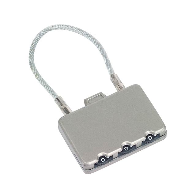 Combination lock CLOSE - silver