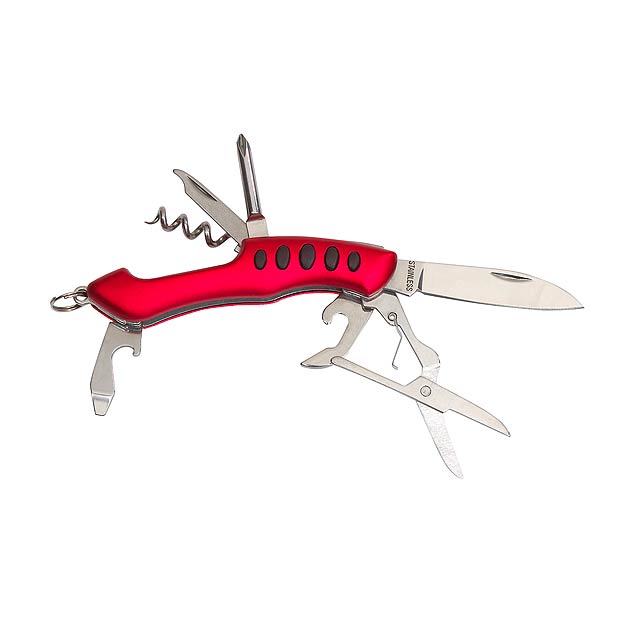7 piece pocket knife SMALL R. - red