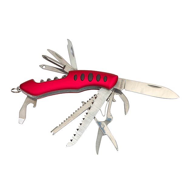 11 piece pocket knife BIG R. - red